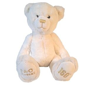 FAO Schwarz 160th Anniversary Teddy Bear Cream Gold Plush Stuffed Animal 2022‎